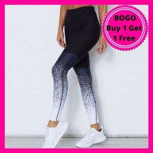 Black, Navy and White Gradient Leggings